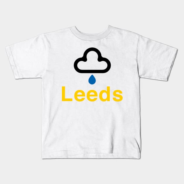 Leeds Rain Kids T-Shirt by Confusion101